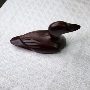 Duck Figurine Handcarved Wood